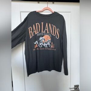 Original Use Black and Orange Long Sleeve Tee